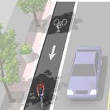 Bike Lanes On-street bike lanes use striping and optional signage to delineate the right-ofway assigned to bicyclists and