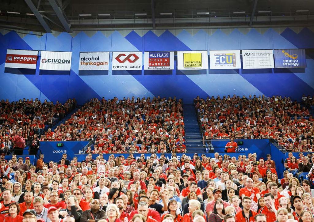 GALLERY SIGNAGE A great opportunity exists to secure highly visible gallery signage at every Perth Wildcats home