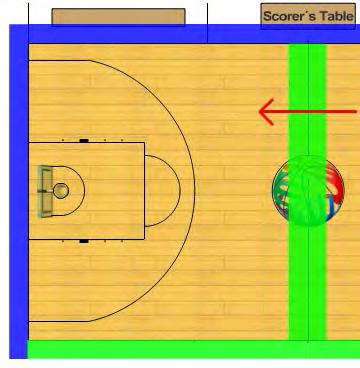 4.6 Lead official - practical advice - You must get down the playing court as quickly as possible, allowing the play to come towards you.