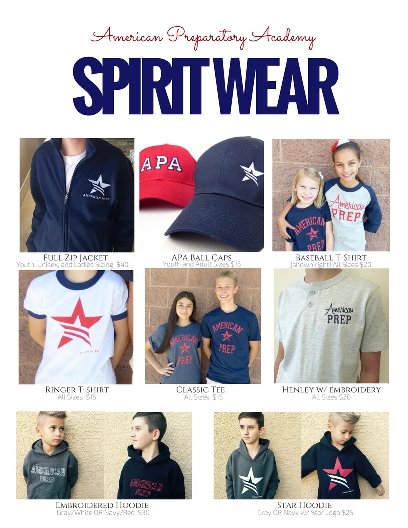 org or school stores Spirit wear may be worn on designated spirit