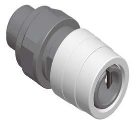 The connectors are designed and approved in accordance with the EN ISO 9170-1 SPECIFICATIONS: Gas Oxygen, Air, 50%N2O/50%O2. Materials Brass chrome plated, EPDM, Nylon.