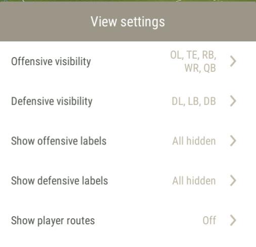4.2 3D View Settings In 3D, options exist to show or hide Player Groups, Player Labels and Player Routes.