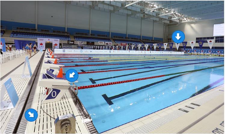 KEY TERMS (cont d) Backstroke flags Suspended across the pool, the backstroke flags are located 5 metres from the start and turn end of the pool.