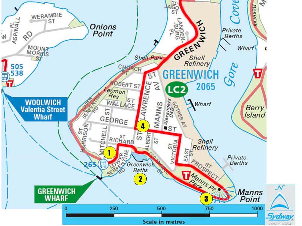 The easiest route is along O Connell St and then right down the roadway to the right down to Greenwich Sailing Club however, the Circle Walk