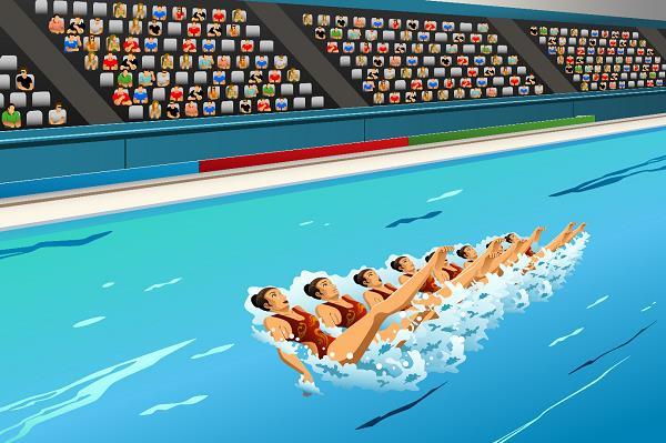 Synchronized Swimming - Overview Synchronized swimming is a game where a group of athletes perform dance steps in combination with swimming.