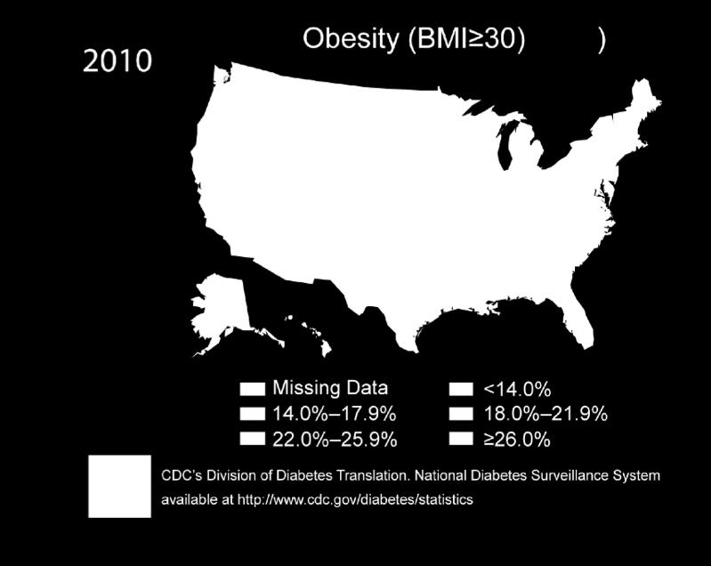 Walkability: Health & Well-Being The 2012 F as in Fat, a report funded by the Robert Wood Johnson Foundation, predicts that by 2030, Tennessee will have an obesity prevalence rate of 63.