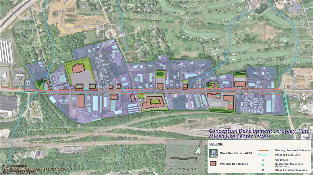Land Use Plan To implement the vision set forth in East Whiteland Township s Comprehensive Plan, a two-pronged approach which enables the development of Mixed Use Centers and enhances the remaining