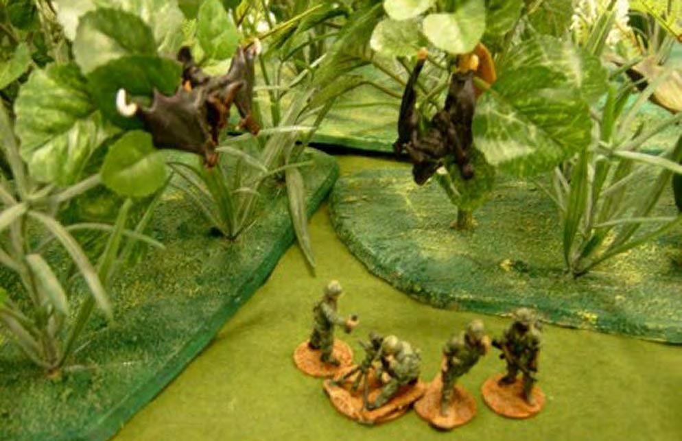 Forces of Darkness Player A nest of devil bats have infested the jungle around the village of Na Thet. These vicious creatures have been feeding on the local pigs, but the supplies are running thin.