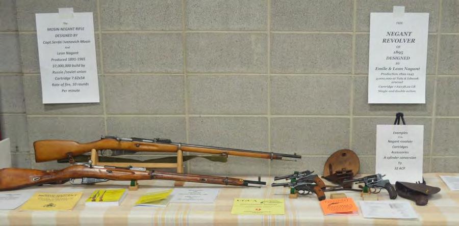 More Great Displays! War Baby M1 Carbines are Fun to Shoot by Mike H. (above,) and The Mosin-Nagant Rifle and Nagant Revolver by David G. (below) both earned Honorable Mention Awards.