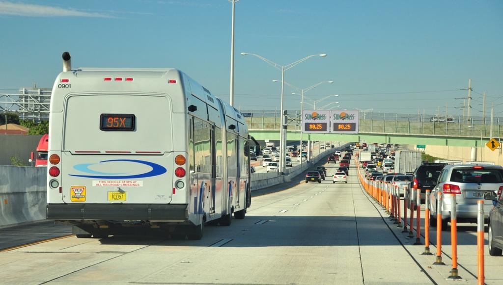 BRT on Express Lanes: I-95 - Miami Allows for