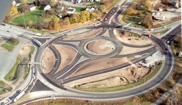 The main objective of roundabouts is to provide a safer right-of-way control device in place of stop signs or traffic signals.