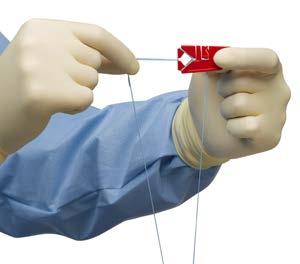 the other limb 4 Dress Knot Pass 3+ inches of free limb through open knot on Suture Card