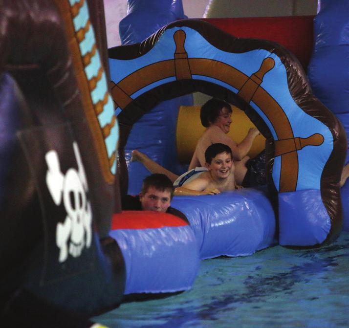 Hood Park Leisure Centre 01530 412181 /hoodparklc Swimming Pool Inflatable 8-14 years Every Tuesday and Thursday during the holidays 1.45pm - 2.30pm Can you meet the challenge of our pool inflatable?