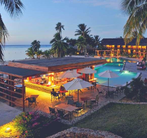 It has unique accommodations including Lanai lagoon balcony rooms, garden bungalows, beachfront bungalows and overwater bungalows.