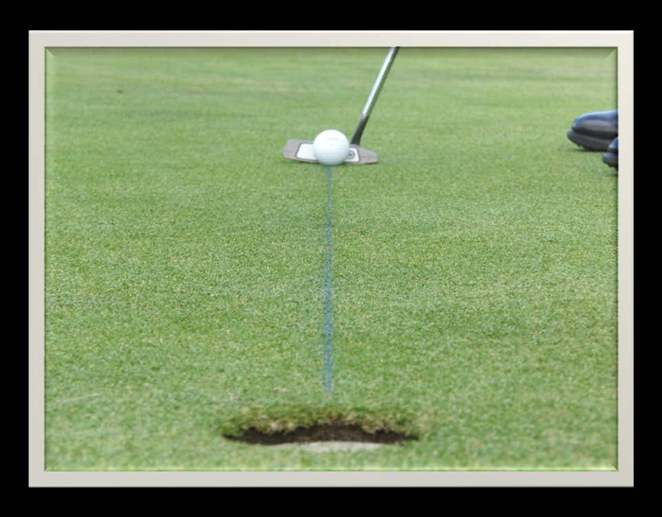 DRILL #5 PUTT DOWN CHALK LINE DRILL Another practise drill used by many Tour Professionals worldwide is hitting putts down a chalk line.