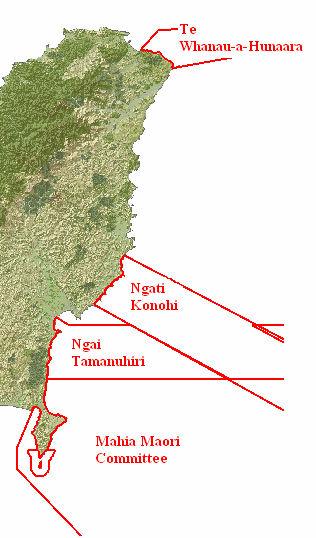 Figure 4: Rohe moana of iwi and hapu with Tāngata Kaitiaki appointed under the Kaimoana Regulations in CRA 3 Iwi and hapu also have strong connections to particular traditional fishing places within