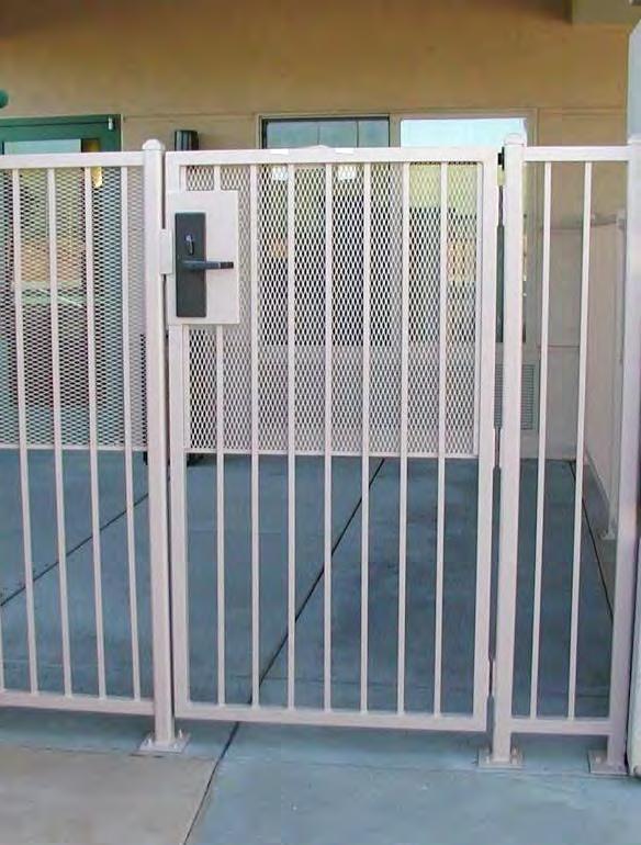 1. Self-Latching Gate/Door Gate should swing closed and latch