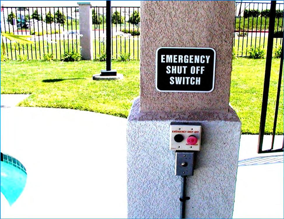 25. Emergency Shut-off Switch Spa emergency shut off switch