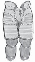 PANTS F I TTING Hockey pants are generally sized either according to waist size or in group sizing (S, M, L, XL, XXL). Measure the waist to get the required pant size.
