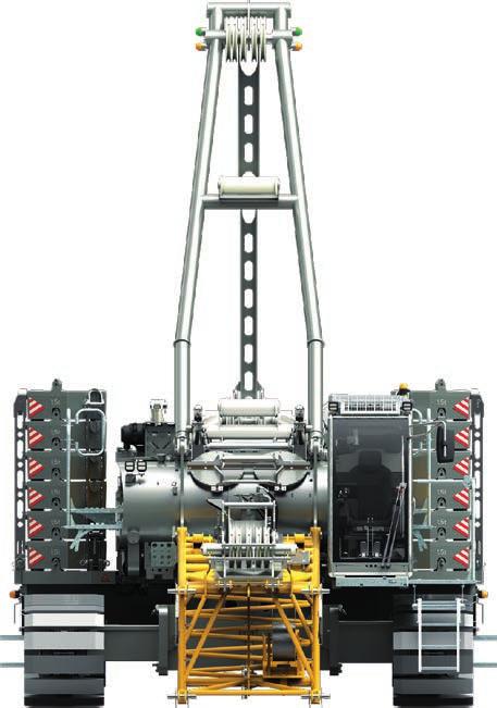 and 46 ft main boom, consisting of A-frame, boom foot (23 ft), boom head (23 ft), 74,960 lbs basic counterweight, 38,581 lbs carbody counterweight and 220,462 lbs hook block. Total weight approx.