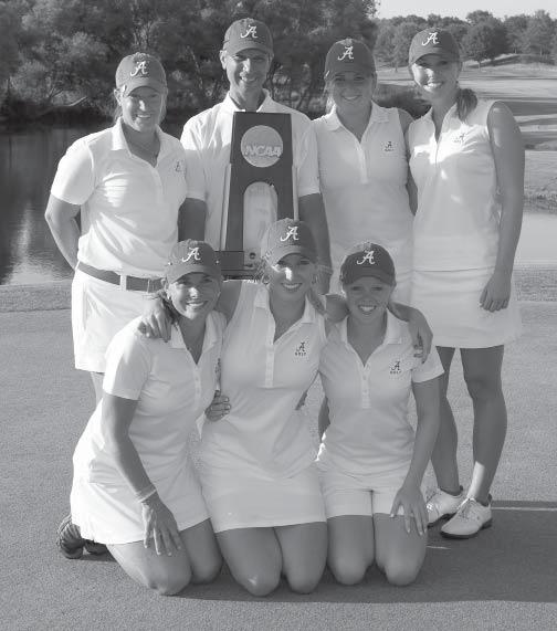 2012 NCAA NATIONAL CHAMPIONS Alabama shot a 19-over 1,171 to edge Southern California by one shot over 72 holes to win the program's first national championship on the Crimson Tide s eighth visit to
