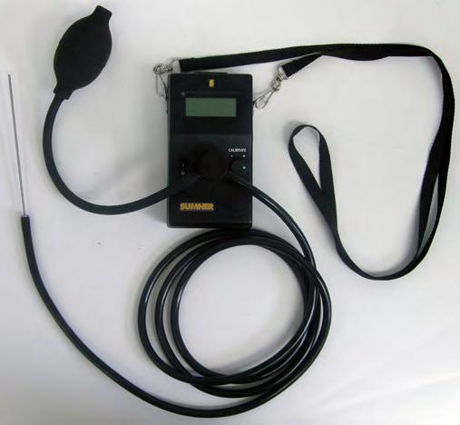 The sensor of your Weld Gas Analyzer is covered by an adhesive foam seal (A) which