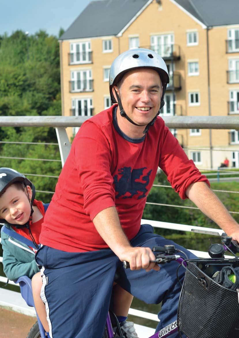 The route to health and wellbeing The Pont y Werin bridge in Cardiff carries almost 1,300 journeys every day, giving the people of Penarth better access to Cardiff Bay.