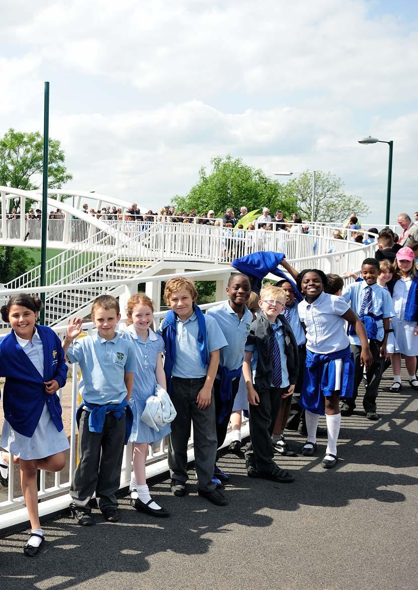 A safe and healthy school run In Broxbourne the delivery of trafficfree routes and a bridge over the A10 give over a third of pupils those who live on the opposite side of the busy road to the nearby