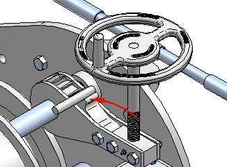 Turn the handwheel toward the front of the winch to spool the wire rope onto the drum.