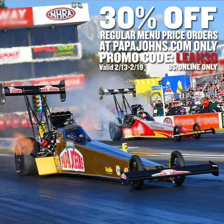 ORDER FROM PAPA JOHN S WHEN LEAH RACES AND SAVE!