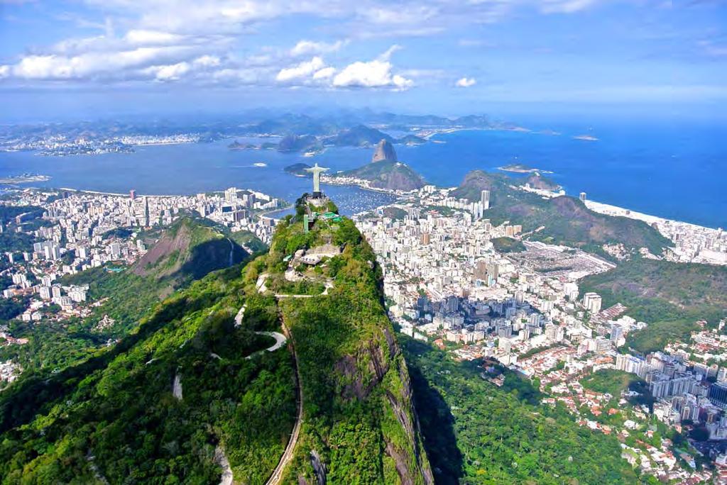 Other landmarks include the Iguaza Falls and Sugarloaf Mountain.