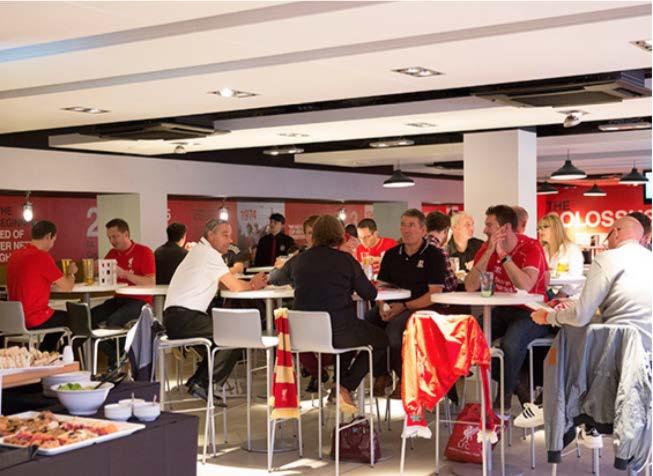 CLUB LOUNGE* Discover a fantastic VIP day at Anfield with access to the exclusive VIP Lounge where you can relax and soak up the special matchday atmosphere of Liverpool Football Club.
