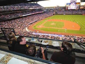 Retractable glass walls and windows provide a unique open-air experience Complimentary copies of Rockies Magazine Special scoreboard salute welcoming your group Voucher valid for four free tickets to