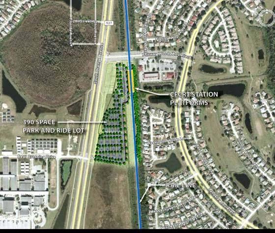 central florida commuter rail meadow woods station 390-space park-n-ride lot with bus drop off area 6.