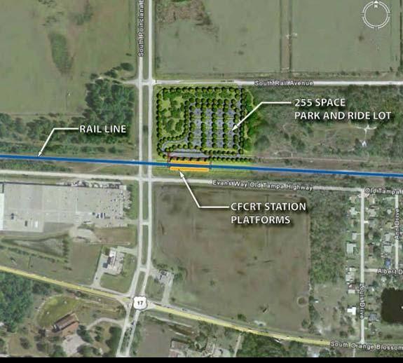 central florida commuter rail poinciana station 255-space park-n-ride lot with bus drop off area 8.
