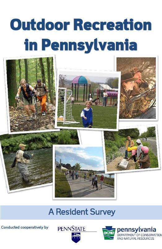 2014 PA Resident Survey Purpose: Understand outdoor recreation patterns and opinions regarding future recreation land conservation, facility development and