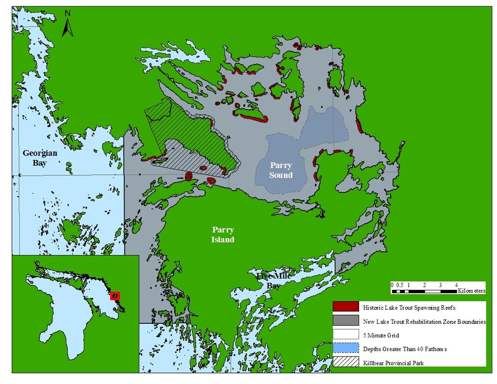 LAKE TROUT REHABILITATION ZONE 6 Lake Trout Rehabilitation Zone 6 is located in eastern Georgian Bay.