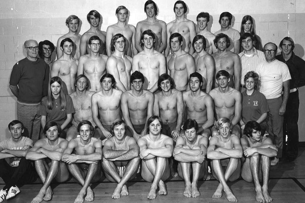 NCAA CHAMPIONS 1972 > Indiana s 390 points gave the squad its fifth-consecutive NCAA Championship. > The team recorded a school-record 48 All- America citations.