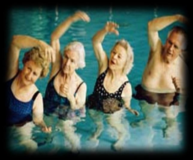 Water Aerobics Class Description: This shallow water workout includes calisthenics style movements with variations of upper and lower body resistive moves.