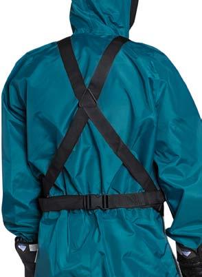 Easy to put on and take off. Recommended for work on flat surfaces. Often used in combination with Gloves and Boots, see page 9-10. The Apron comes in one size. Weight 0.8 kg / 1.8 lbs.