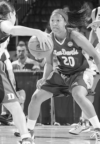 WNBA Draft 2007 Emily Westerberg (3rd round, 37th pick, Phoenix Mercury) Aubree Johnson (free agent, Phoenix Mercury) 2002 Melody Johnson (4th round, 50th pick, Portland Fire) Amanda Levens (free