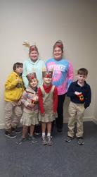 During the movie, we enjoyed Christmas themed snacks and made reindeer head bands.