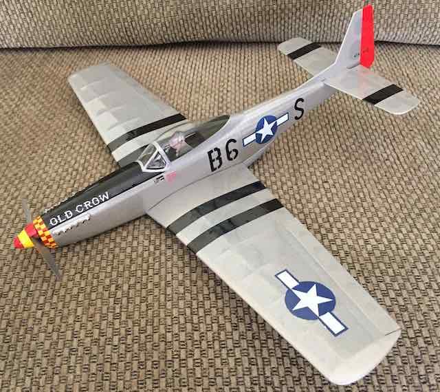for his tiny P-51. This little guy was built before the availability of the small Spektrum units found in so many miniaircraft today.
