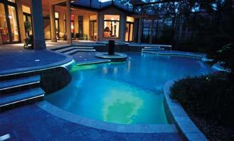Traditional lighting can change the way your pool looks,
