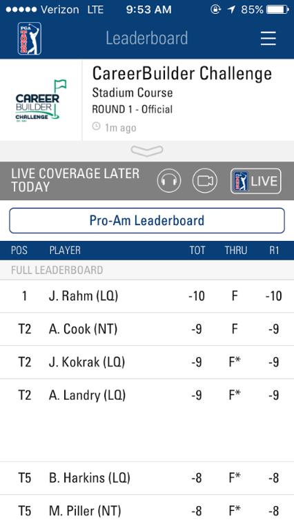 USING THE PGA TOUR APP: DOWNLOADING THE APP To get started, please download the PGA TOUR App.