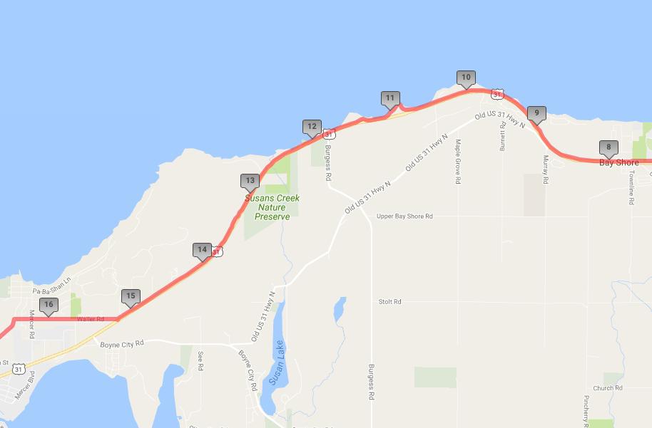 Miles 8-18: Into charlevoix AS1 Lake