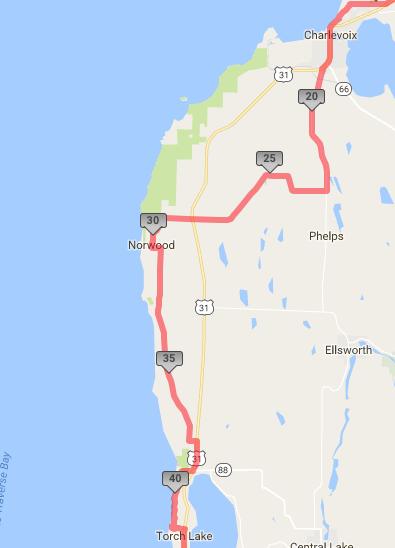Section 2: to Torch Lake Miles