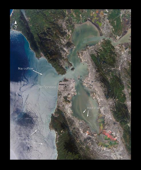 Broad & shallow Mississippi = river mouth (sediment buildout) Narrow & deep San Francisco Bay =