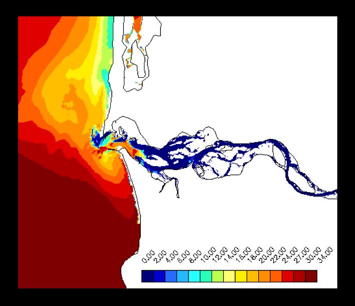 on flood Weak entrainment of higher-s water Oceanography 101, Richard Strickland Lecture 20 Salt wedge estuaries Columbia River
