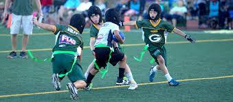 3rd FLAG FOOTBALL RULES ADAPT TO START PROGRESSION WITH AGE A NEW LEVEL OF THE SPORT FLAG FOOTBALL WITH PROGRESSION IN RULES: ALLOW BLOCKING FOR EXAMPLE 8 PLAYERS ON A TEAM / PLAYERS PLAY